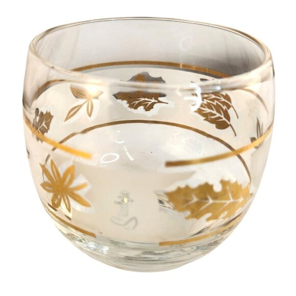 Culver Starlyte Roly Poly Lowball Old Fashioned Glasses Frosted Band Design Mid - Picture 7 of 7